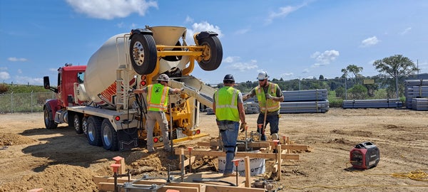 Substation concrete work